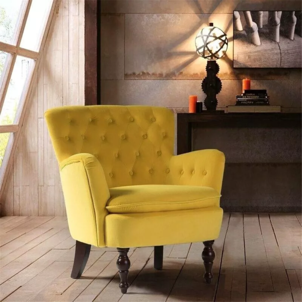 Premium Accent Chair Wide Tufted Velvet Armchair Chair Sofa Furniture